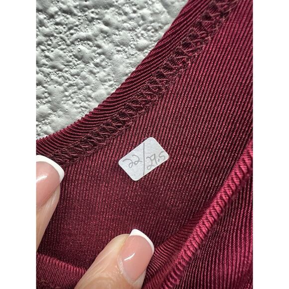 FLAX Women’s L Burgundy Acetate Stretch Tank Top Sleeveless - Picture 5 of 5